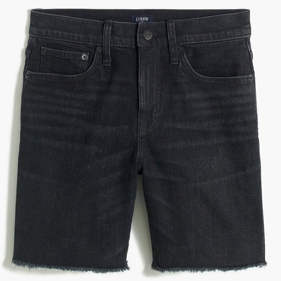 J. Crew NWT Black Long Denim Shorts size 28 - Picture 5 of 12